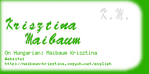 krisztina maibaum business card